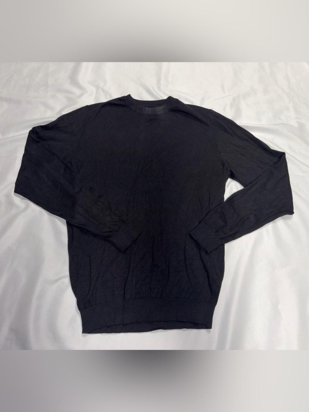 Zara Black Crewneck Long-Sleeve Sweater Lot N